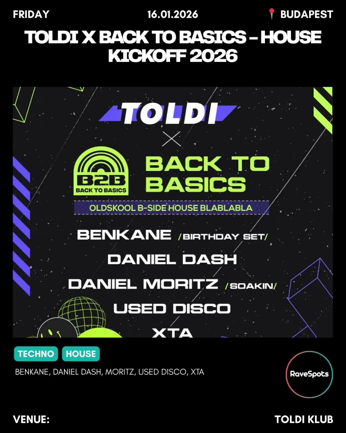 TOLDI x Back To Basics – House Kickoff 2026