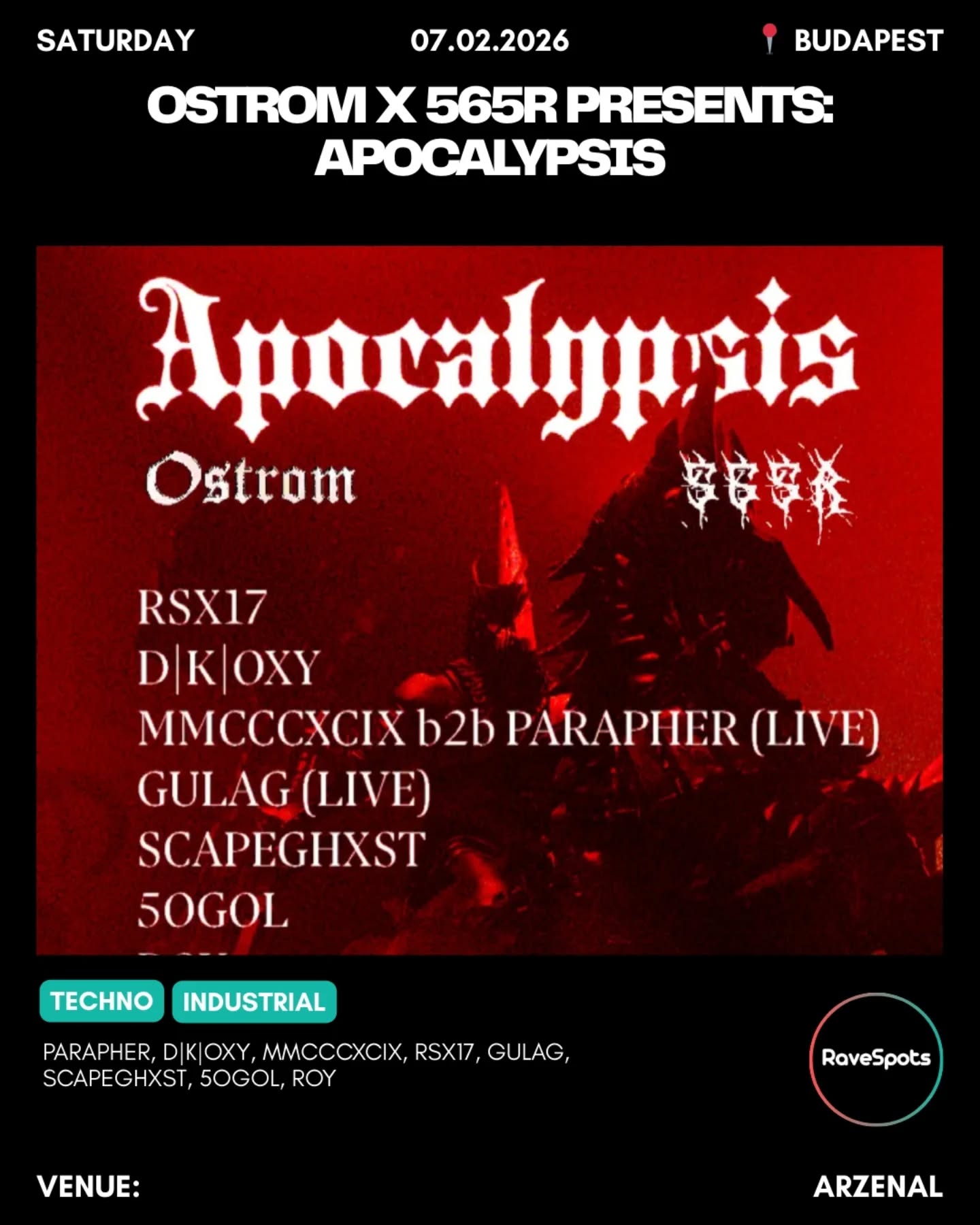 OSTROM X 565R PRESENTS: APOCALYPSIS