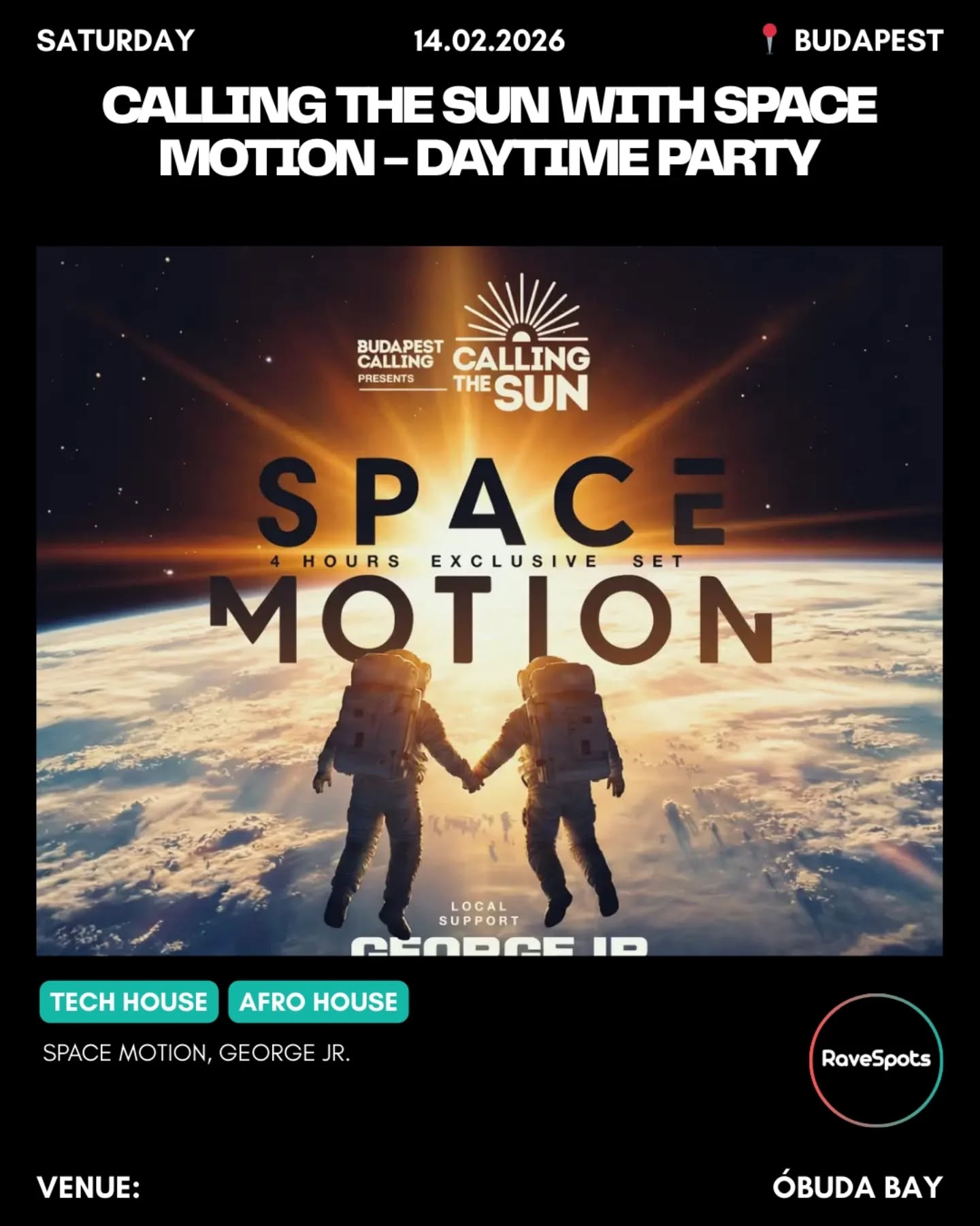 Calling The Sun with Space Motion - daytime party
