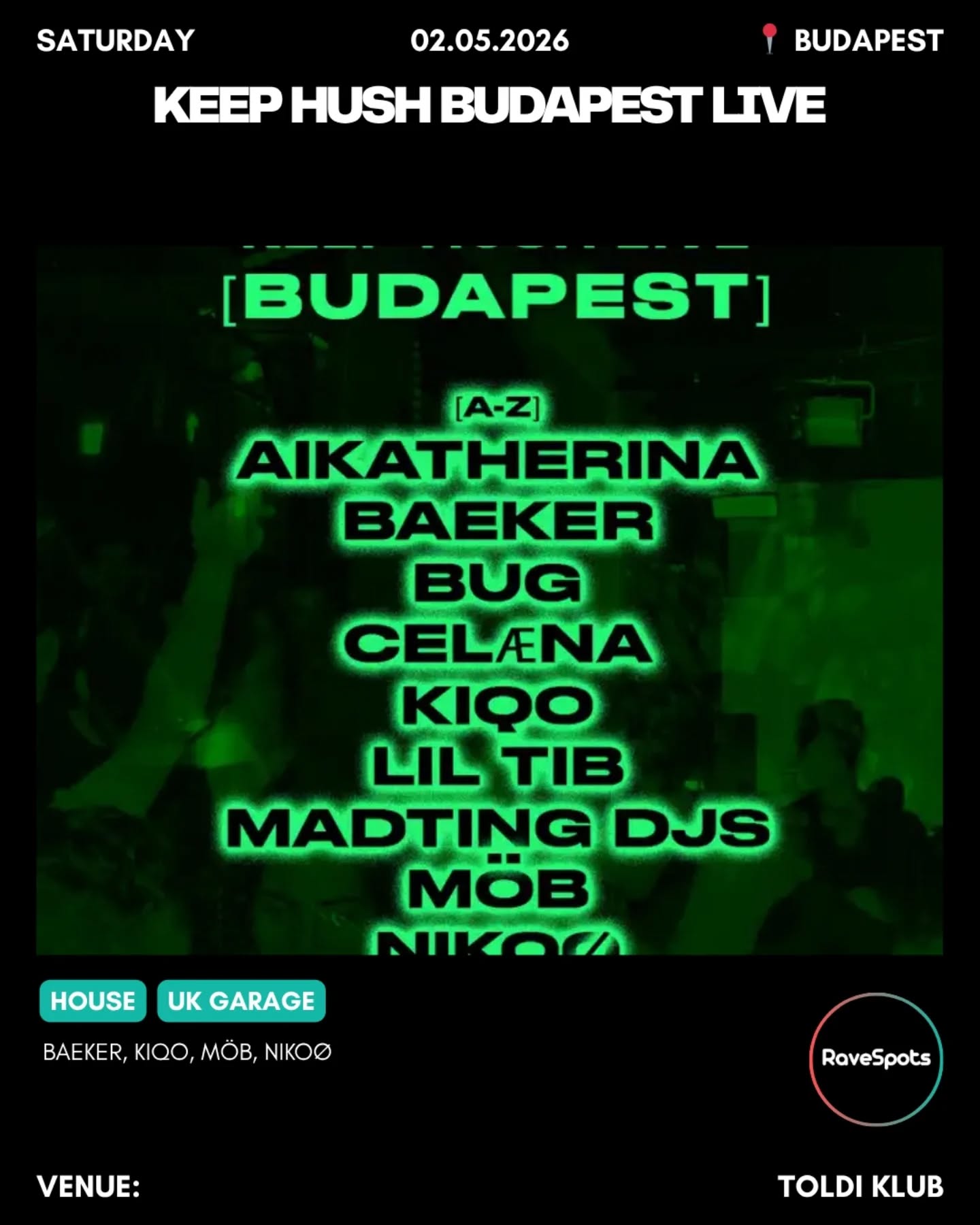 KEEP HUSH BUDAPEST LIVE