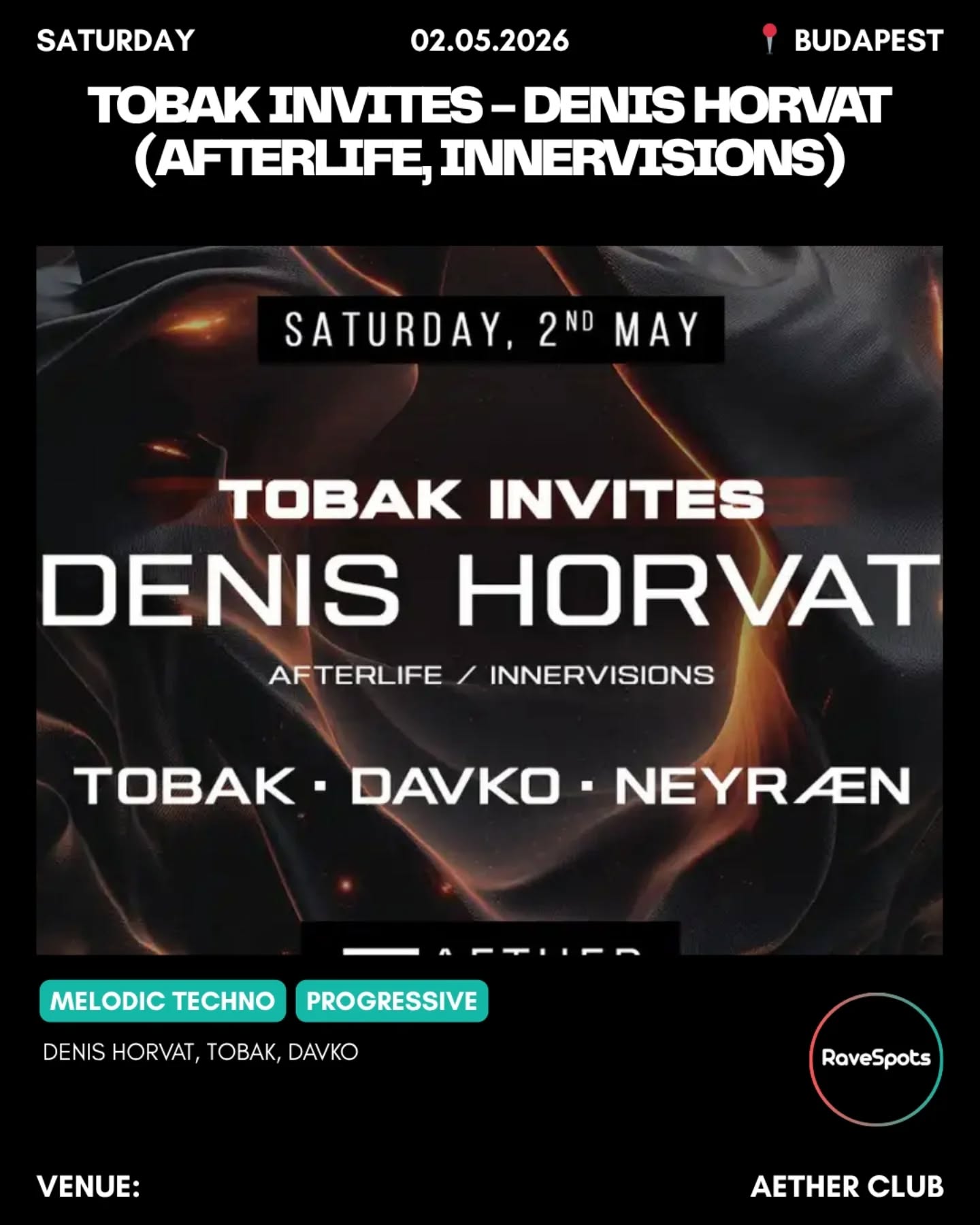 TOBAK Invites - Denis Horvat (Afterlife, Innervisions)