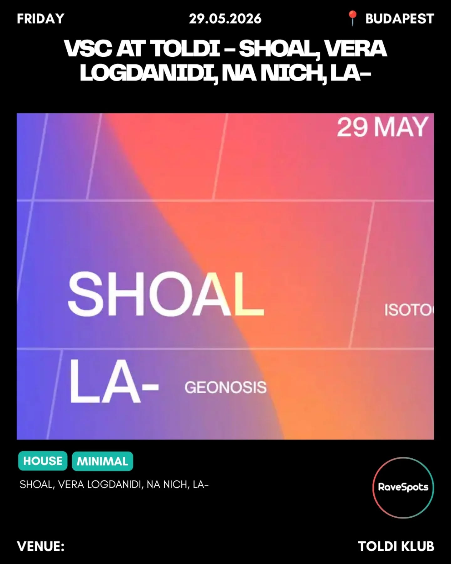 VSC at Toldi - Shoal, Vera Logdanidi, Na Nich, LA-