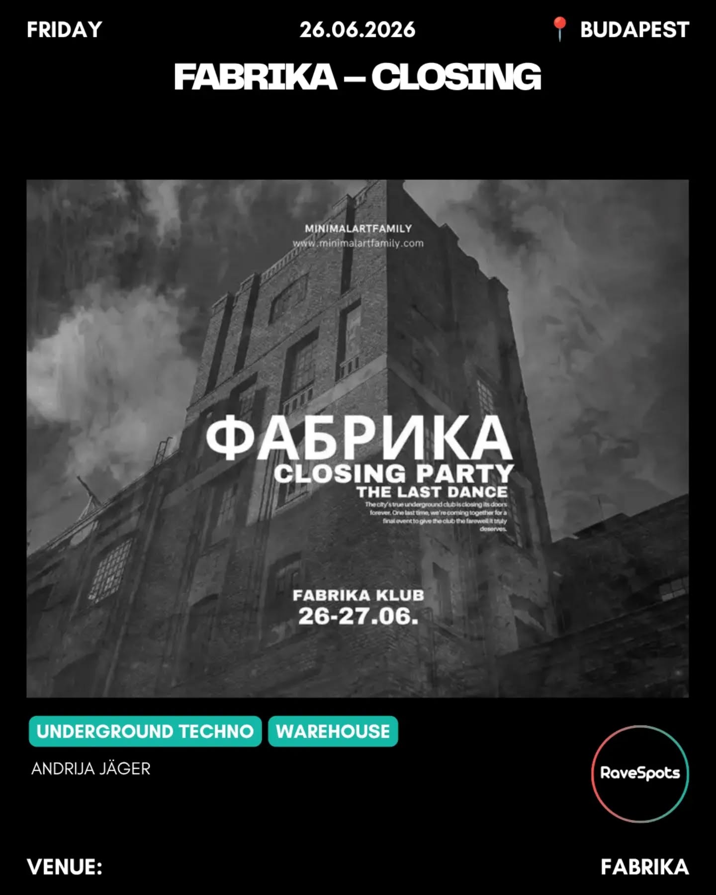 Fabrika – CLOSING