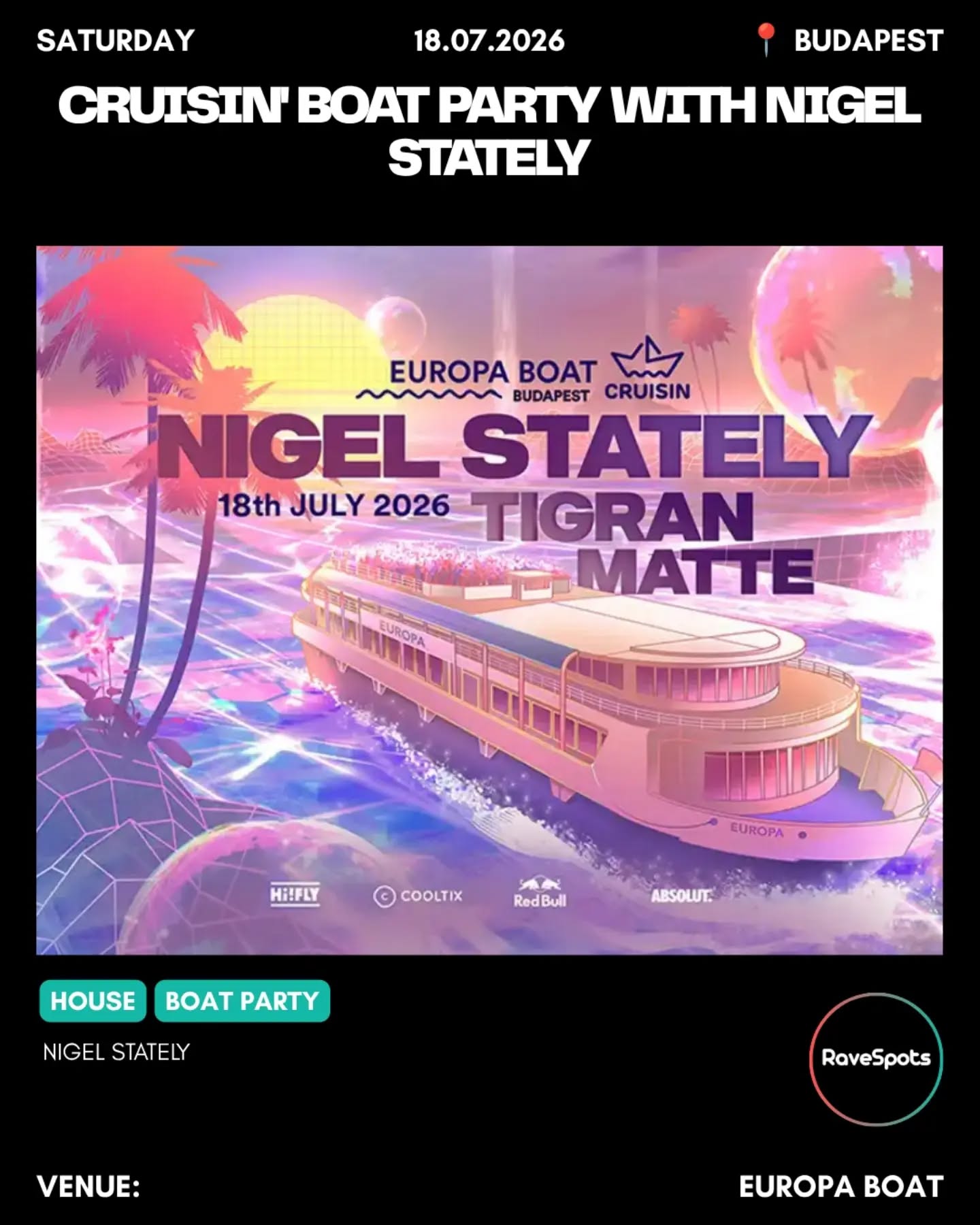Cruisin Boat Party with Nigel Stately