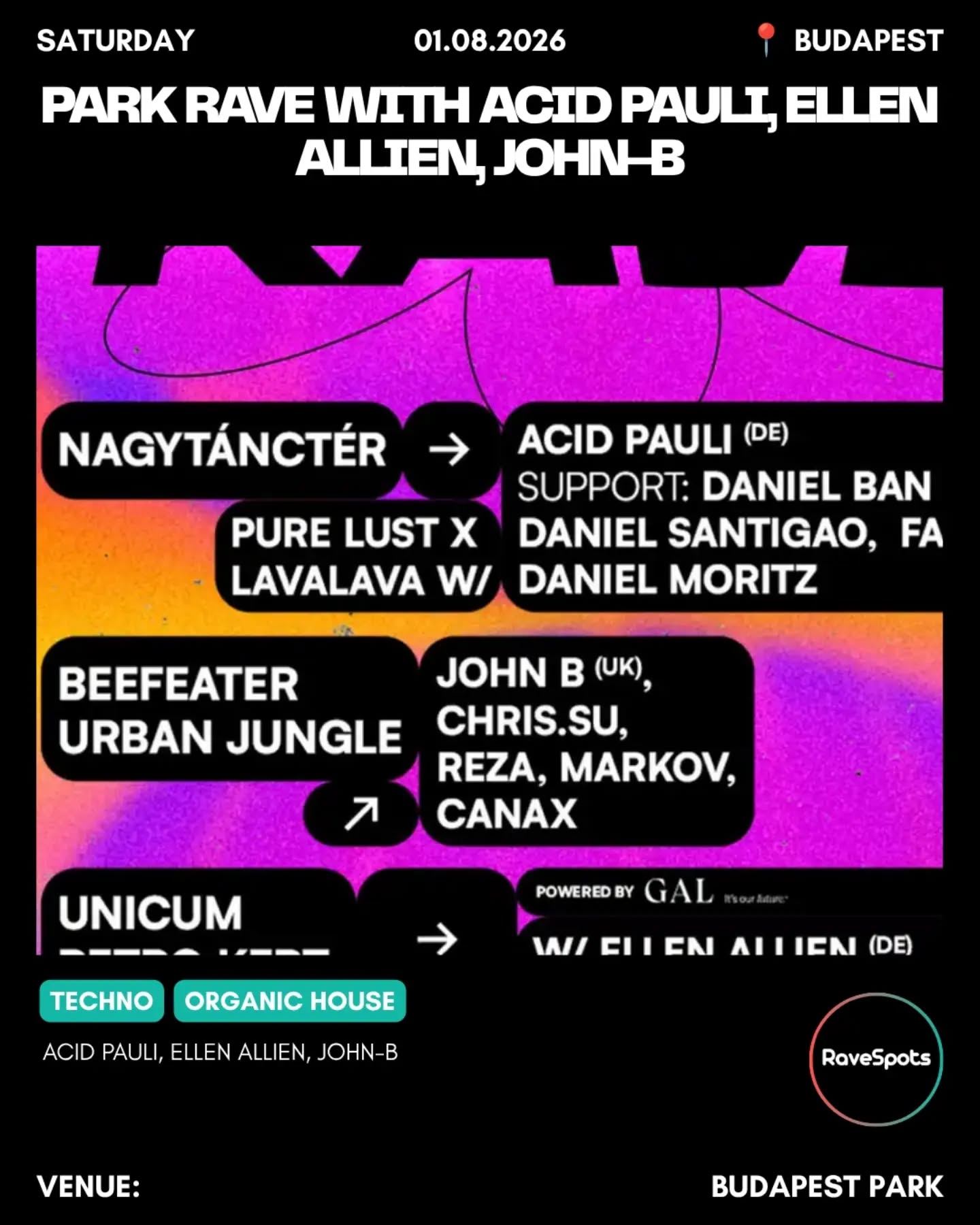 Park Rave with Acid Pauli, Ellen Allien, John-B