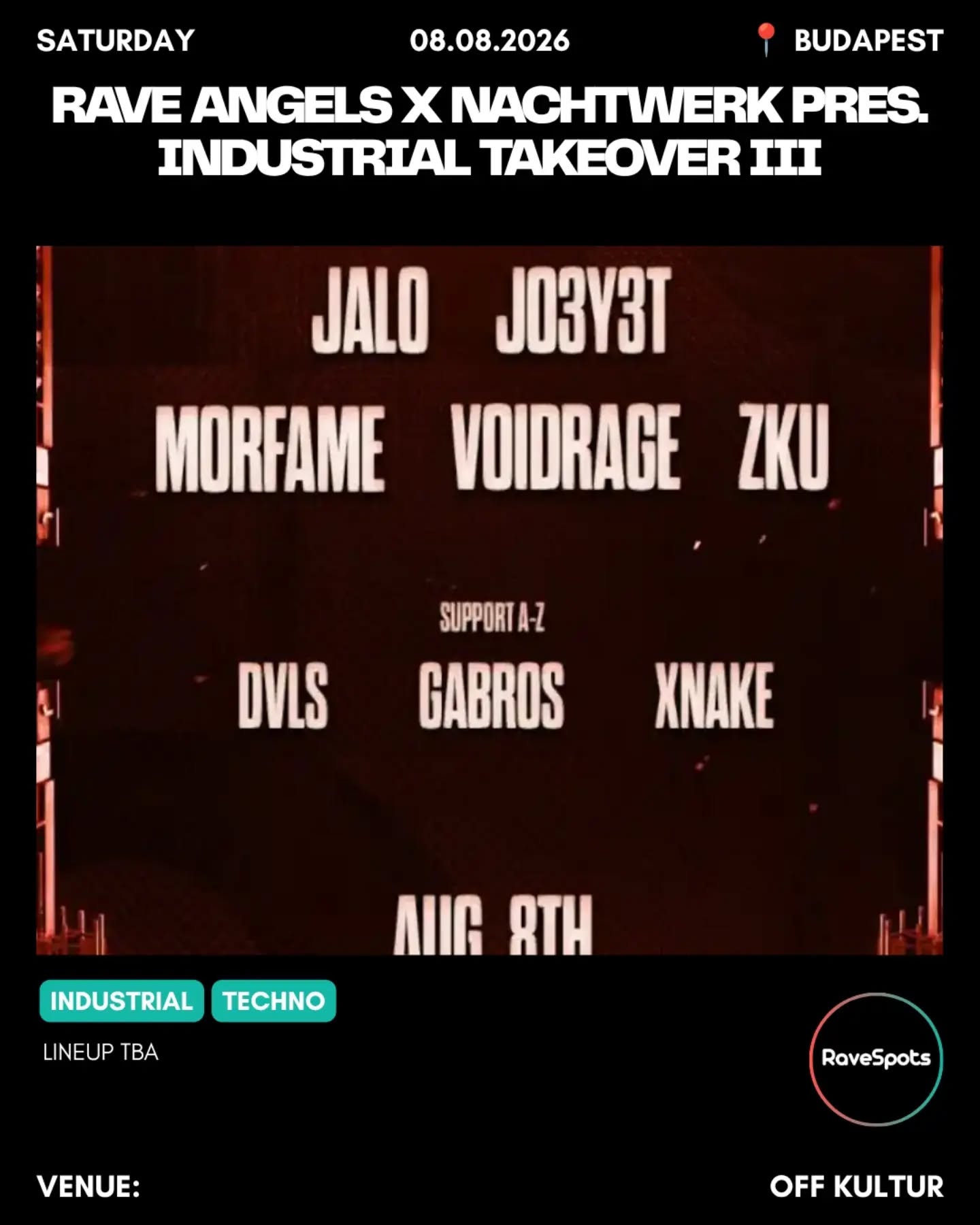 Rave Angels x Nachtwerk PRES. INDUSTRIAL TAKEOVER III