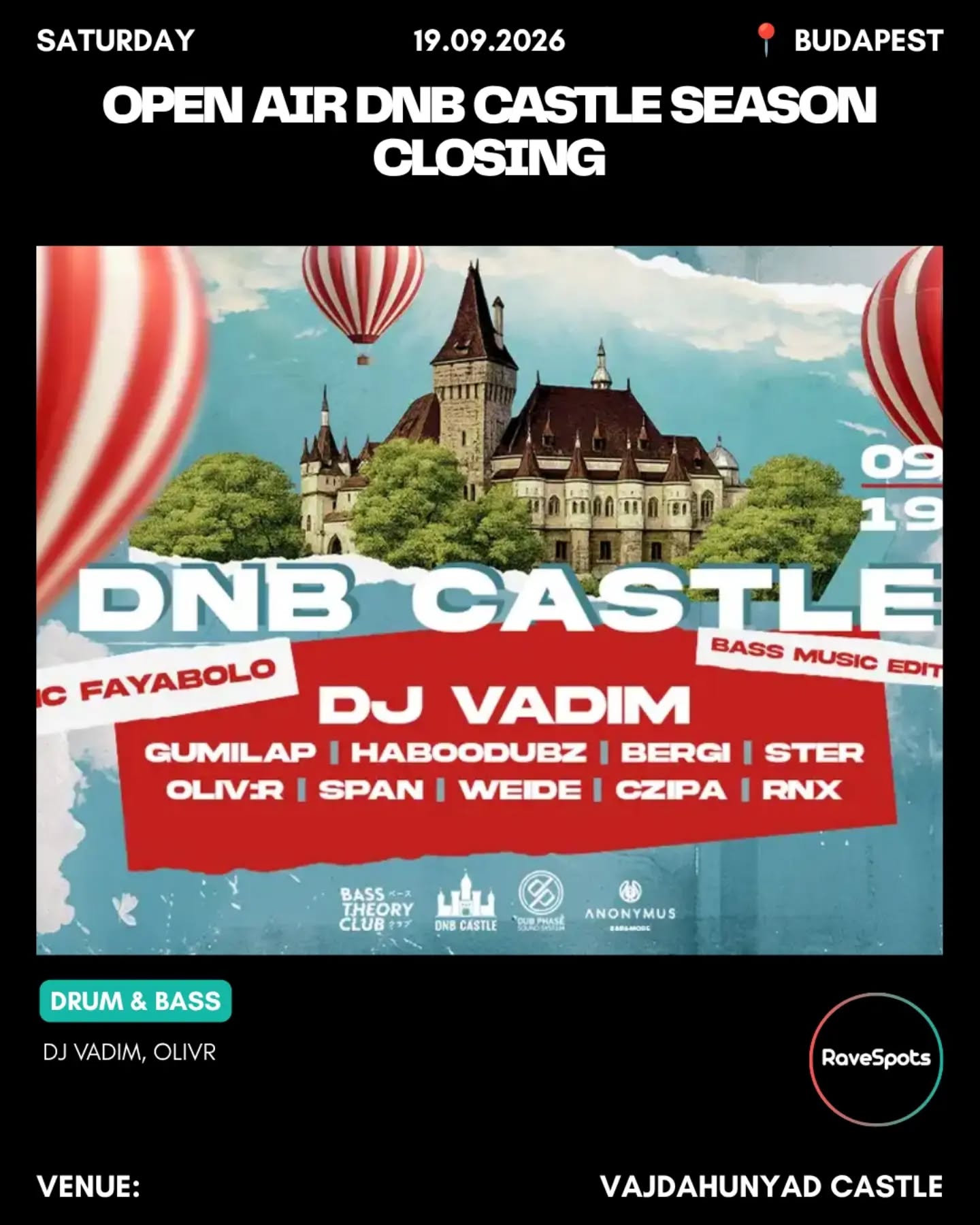 OPEN AIR DNB CASTLE SEASON CLOSING
